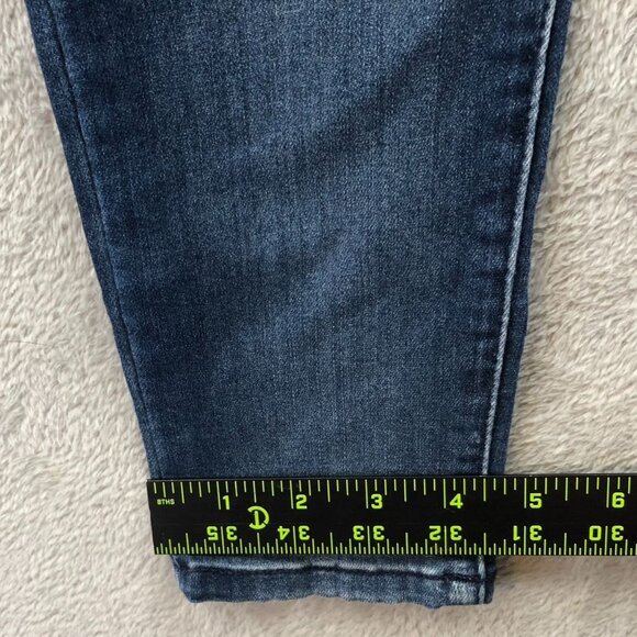 Democracy Womens Jeans Size 2 Distressed Skinny Leg Blue Denim Stretch Ankle - Picture 6 of 16